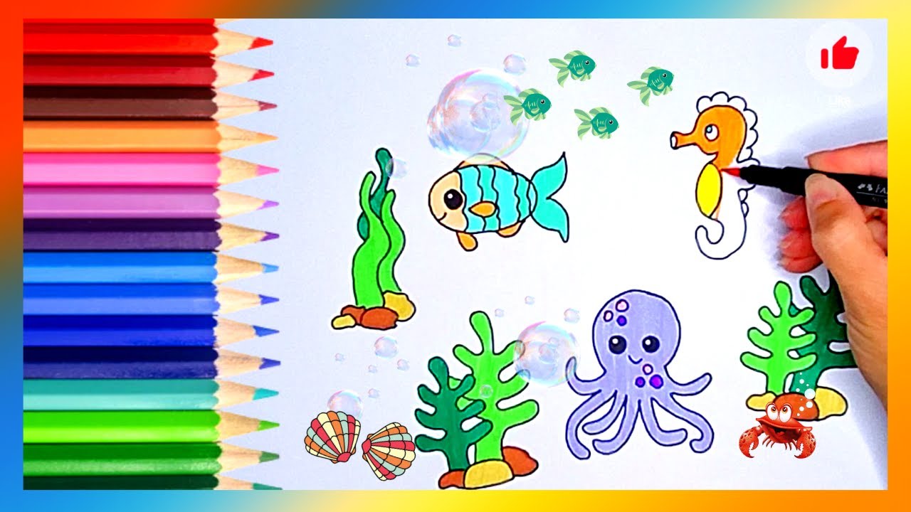 Desenho de Peixe infantil para Colorir - Colorir.com
