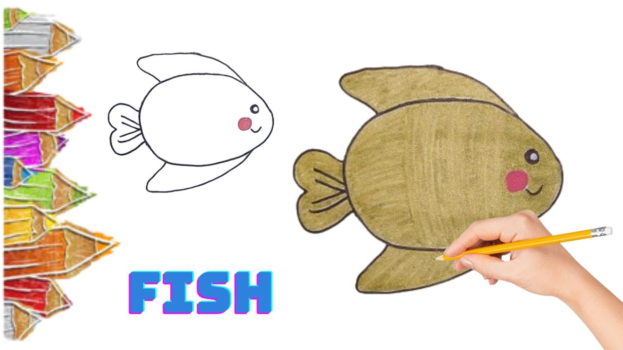 inrathanak008 on X: How to Draw Fish Drawing with Colored Markers