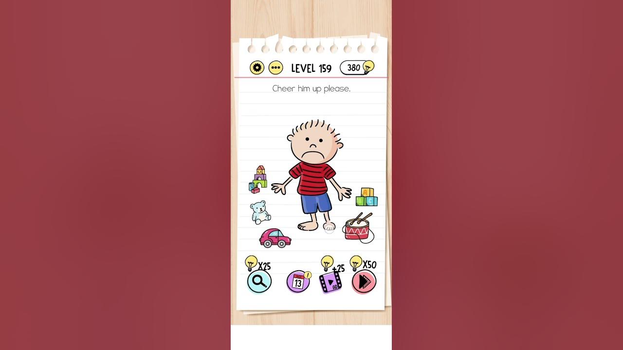 Cheer him up please brain test game gamelevel159 boy youtube