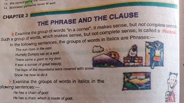 Wren and Martin Chpater Three The Phrase and The Clause 