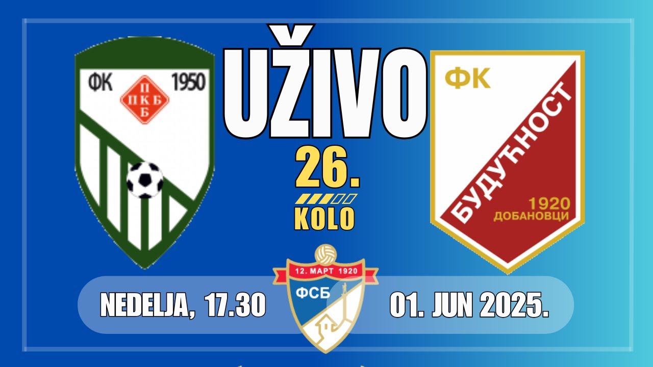 PKB - BUDUĆNOST (Dobanovci), UŽIVO (Nedellja, 01. jun, 17.30)