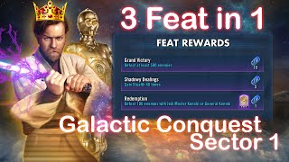 Galactic Conquest Sector 1 - 4 Feat in 1 Battle with Kenobi ans C3PO