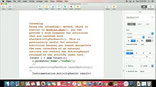 Espresso Intent First Basic Test ( Intended , Intending) (Unit UI TEST) Profile