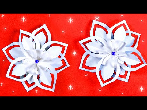 Video: DIY: Schöne voluminöse Papierschneeflocken für das neue Jahr 2019