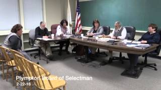 Plympton Board of Selectmen 2/22/16