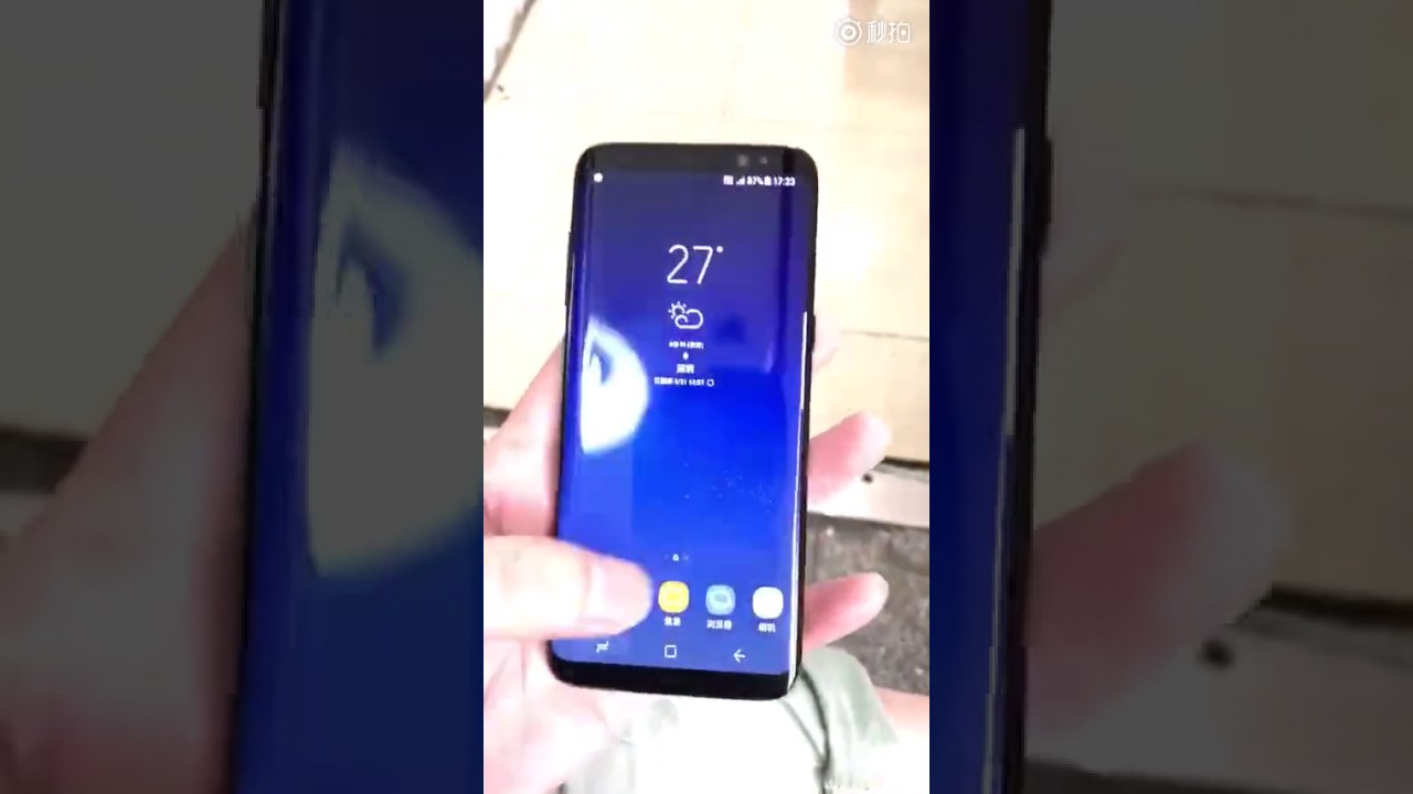 Сканер отпечатков пальцев Galaxy S8 мог показаться в коротком видео. Фото.