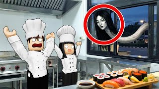 Yuta Mio Dan Baby Celine Jualan Sushi, Tapi Yang Beli Anomali Leher Panjang | ROBLOX