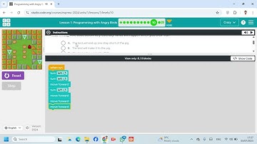 Lesson 1 Programming with Angry Birds 10|Express Course2024|code.org #Coding #Gmaing #Website#Viral