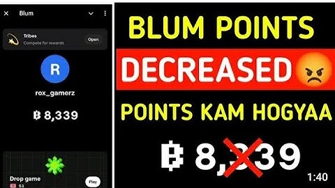 Blum Points kam ho rhe hain? Blum Points deceased Problem  / blum Airdrop Updates
