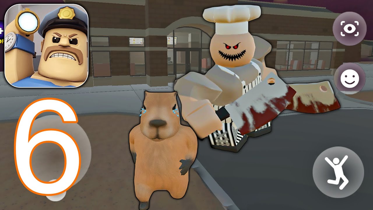 Barry Prison Escape Obby! Escape Pizza Shop Chapter 4 - Gameplay Walkthrough Part 6 (Android, iOS)