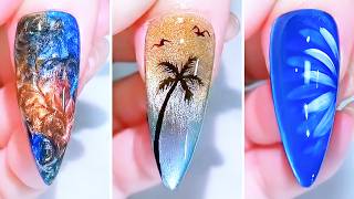 Blue Abstract Nail Art That Looks SO SATISFYING 💙✨ Easy Gradient & Ocean Designs You’ll Love!
