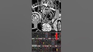 vcv rack with visuals 003 (processing, minim) #shorts #art #generative #dustrial #cyberpunk #code