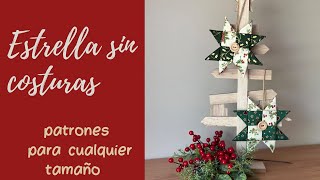 Aprovecha tus retales. Estrella de Navidad sin coser. Tutorial gratuito 194