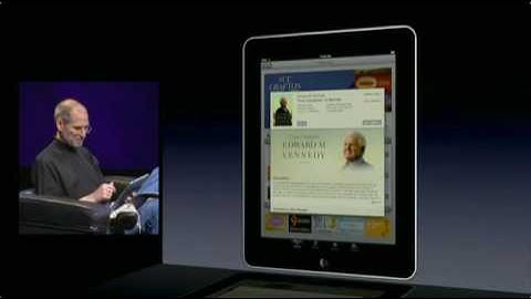 Apple iPad: Steve Jobs iBooks demo