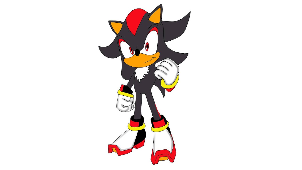 How To Draw Sonic Shadow Youtube