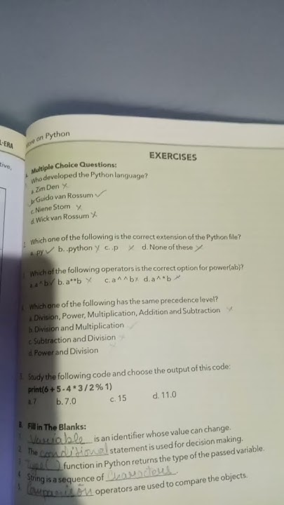 Class 7th computer chapter number 7 more on python - YouTube
