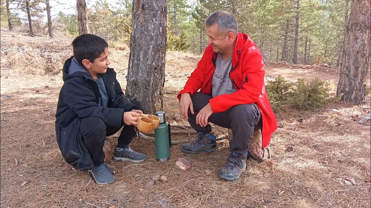 Father & Son Wilderness Adventure - Forest Tea Time! 