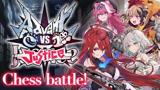 【#AdVSJus Chess】CHECK MATE! INNIT!【Lesson with Justice】 💄👧🍵🐱