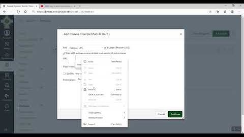 Add a YouTube video (or external webpage) to a Canvas module