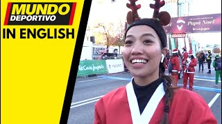 Thousands of runners take part in Madrid Santa charity race