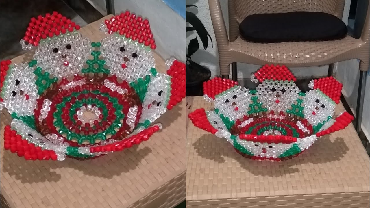 بابا نويل خرز. طبق فاكهه خرز. تصميمي بفضل من الله...اهداء لام عبد  الرحمن