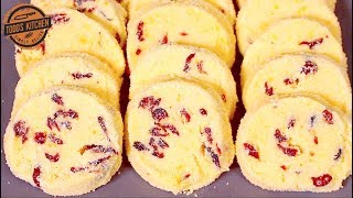 How to make CRANBERRY SHORTBREAD COOKIES - recipe