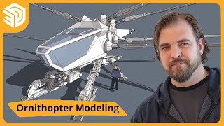 3D Modeling an Ornithopter from Dune 2 Live in SketchUp
