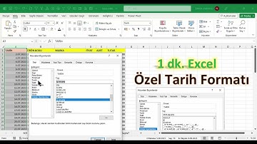 Excel 1 Dakika - Özel Tarih Formatı