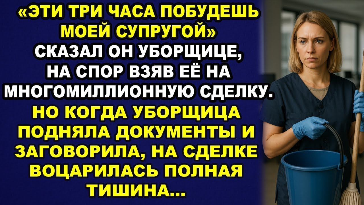 Богач взял на многомиллионную сделку уборщицу, даже не подозревая, что она спасёт его компанию…