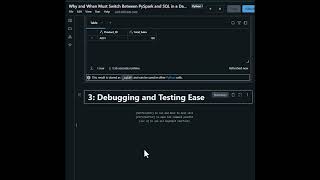 Why and When Must Switch Between PySpark and SQL in a Databricks Project