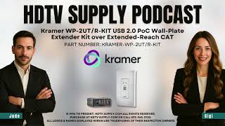 Kramer WP-2UT/R-KIT USB 2.0 PoC Wall-Plate Extender Kit over Extended-Reach CAT