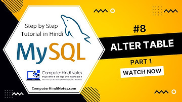 #8 MySQL Alter Table Statement, Add, Modify & Drop Column | MySQL Tutorial for Beginners in Hindi