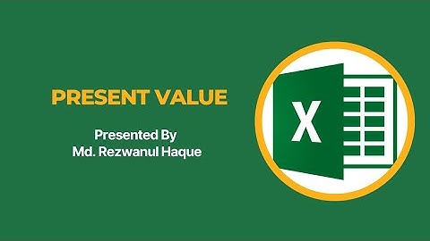 Computation of Present Value in Microsoft Excel | @diptohaque