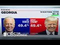 Georgia in virtual tie with Biden inching slightly past Trump overnight