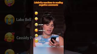 Celebrity reactions to reading negative comments #funny
