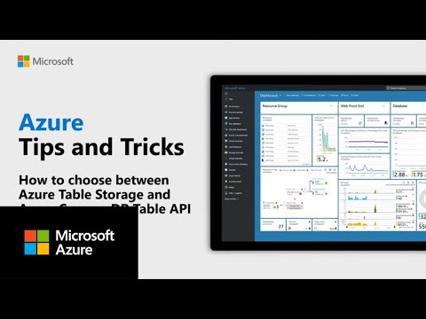 Video: Wat is Azure Table Storage?