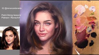 One session oil painting  Brooke shields