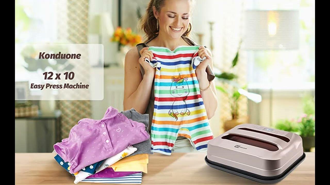 Konduone Heat Press Machine 12" x 10" Easy Press Heat Transfer for T