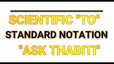 Scientific "TO" Standard Notation Lesson #1