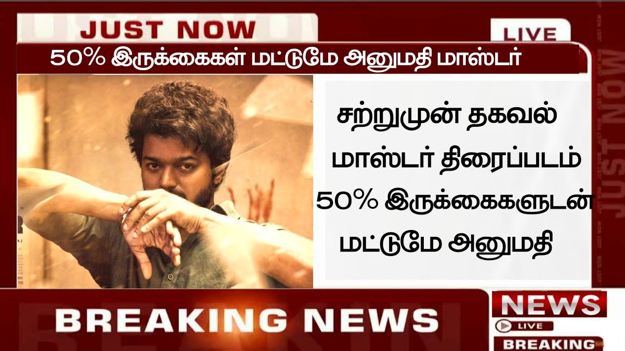 Big Breaking:Master Only 50% Occupancy Tamilnadu|Master Update Today