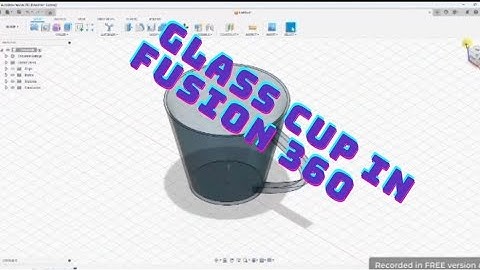 Glass cup using | fusion 360 Tutorial