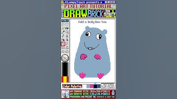 Draw Brick from Pizza Tower! 1 MINUTE Pixel Art Tutorial! #shorts