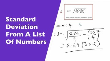 Standard Deviation. How To Work Out The Standard Deviation From A List Of Data Values (Example Ages)