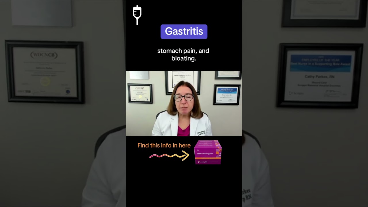Gastritis: Medical Surgical SHORT | @LevelUpRN