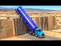 Cars Vs Unfinished Roads X Ledges X Speed Bumps X Giant Pit BeamNG Drive LONG VIDEO 