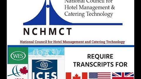 How to Get Transcript From NCHMCT Transcript  Wes,IQAS ! 84273 28156