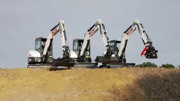 Bobcat R2-Series Compact Excavators in action