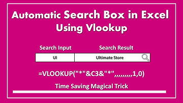 How to Create an Automatic Search Box in Excel Using Vlookup