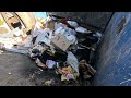 Heavy Trash Load – Garbage Truck Hopper POV | Residential Route
