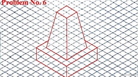 Isometric projections Problem no 6  isometric sheet computer aided engineering drawing #BCEDK103/203